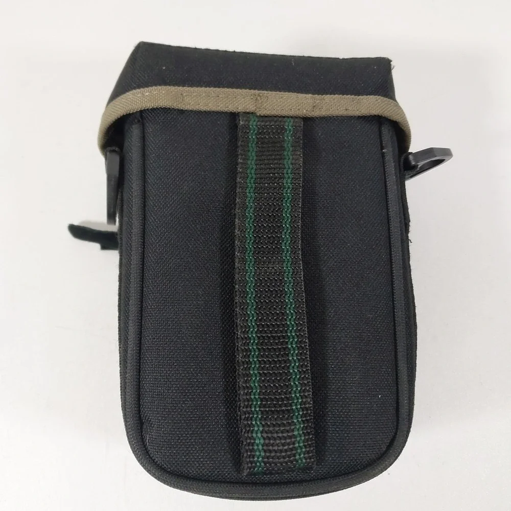 Samsonite Black Green Camera Case Travel Bag 7 x 4 x 3 Belt Loop‎